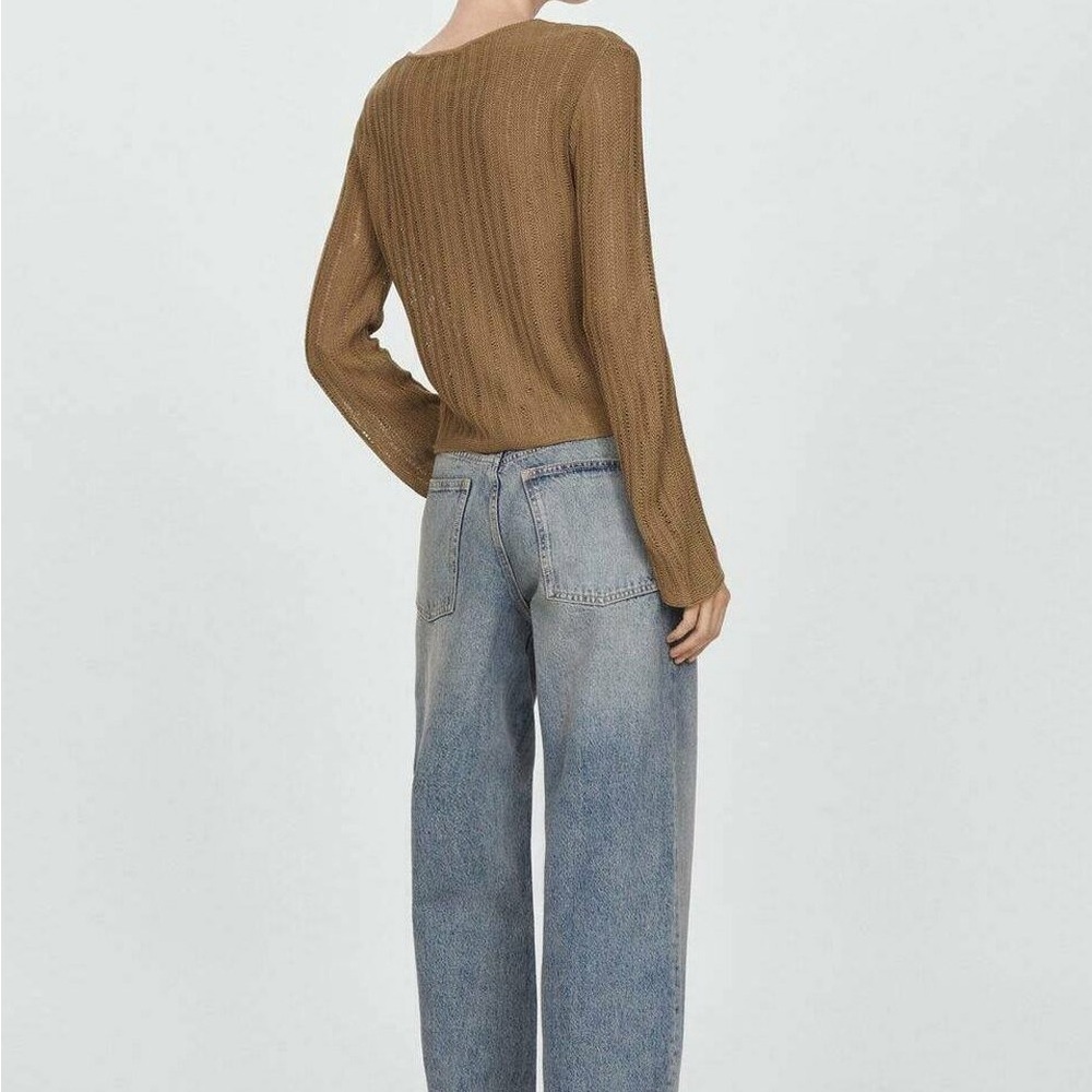 Mango Tierra Jumper Brown Long Sleeve Knit Top - Picture 6 of 11